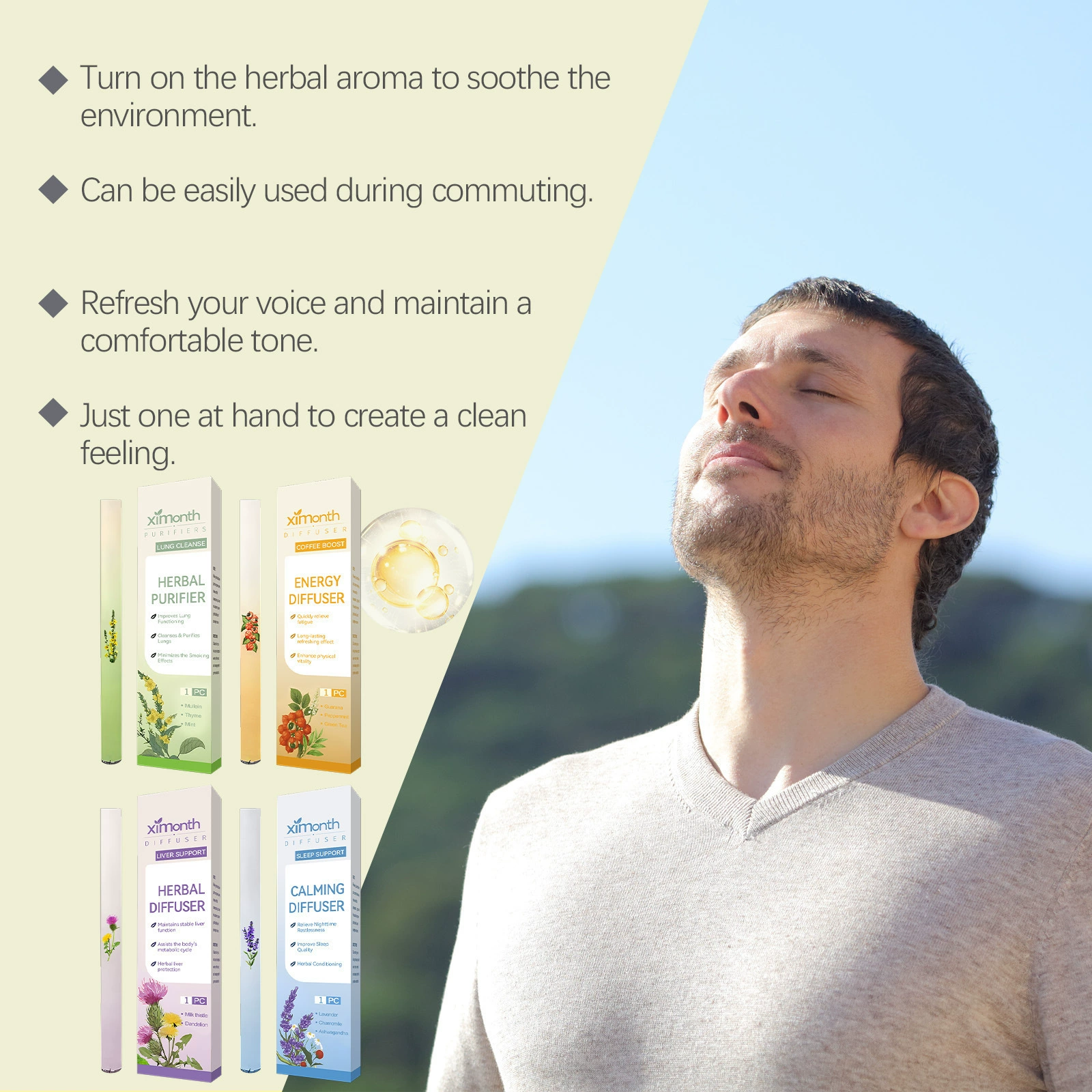 Herbal And Wellness Products - Doğal Bitkisel Nefes Çubuğu Ferah Nefes