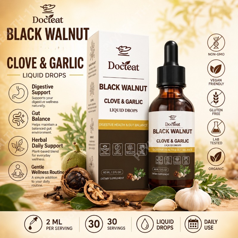 Herbal Wellness Blend - Siyah Ceviz ve Karanfil Sıvı Damlaları,