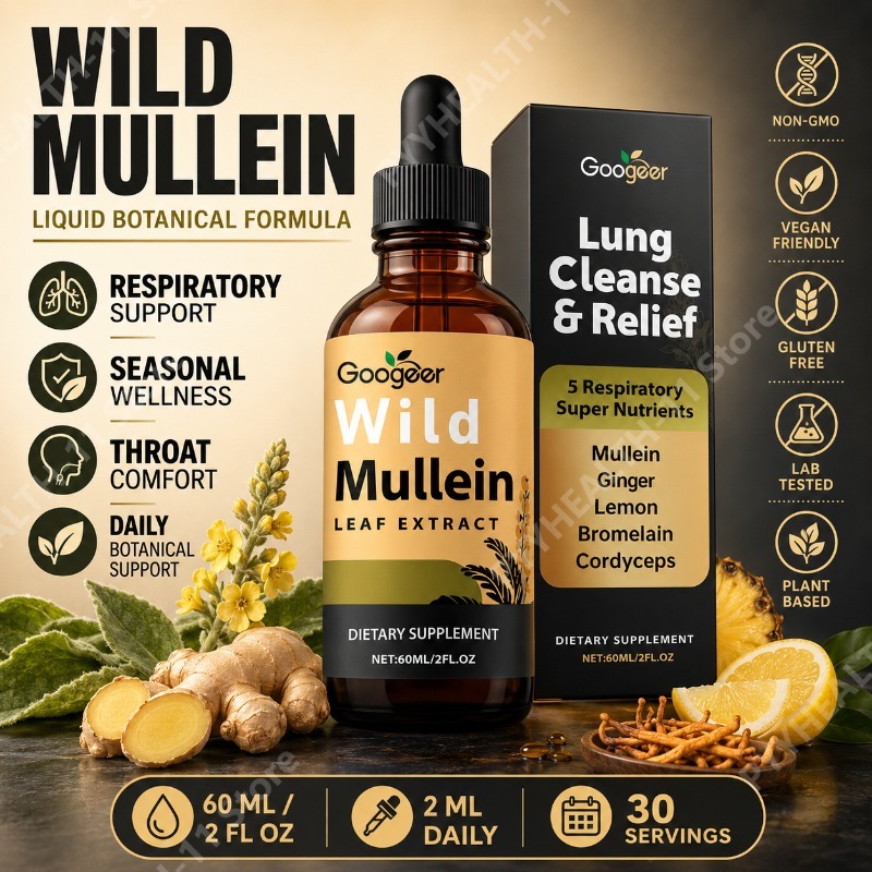 Herbal Wellness Blend - Mullein Sıvı Damlaları Bitkisel Karışım Zencefil