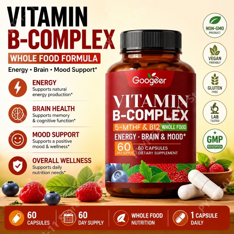 Herbal Wellness Blend - B Kompleks Vitaminleri Takviyesi, Biotin B12