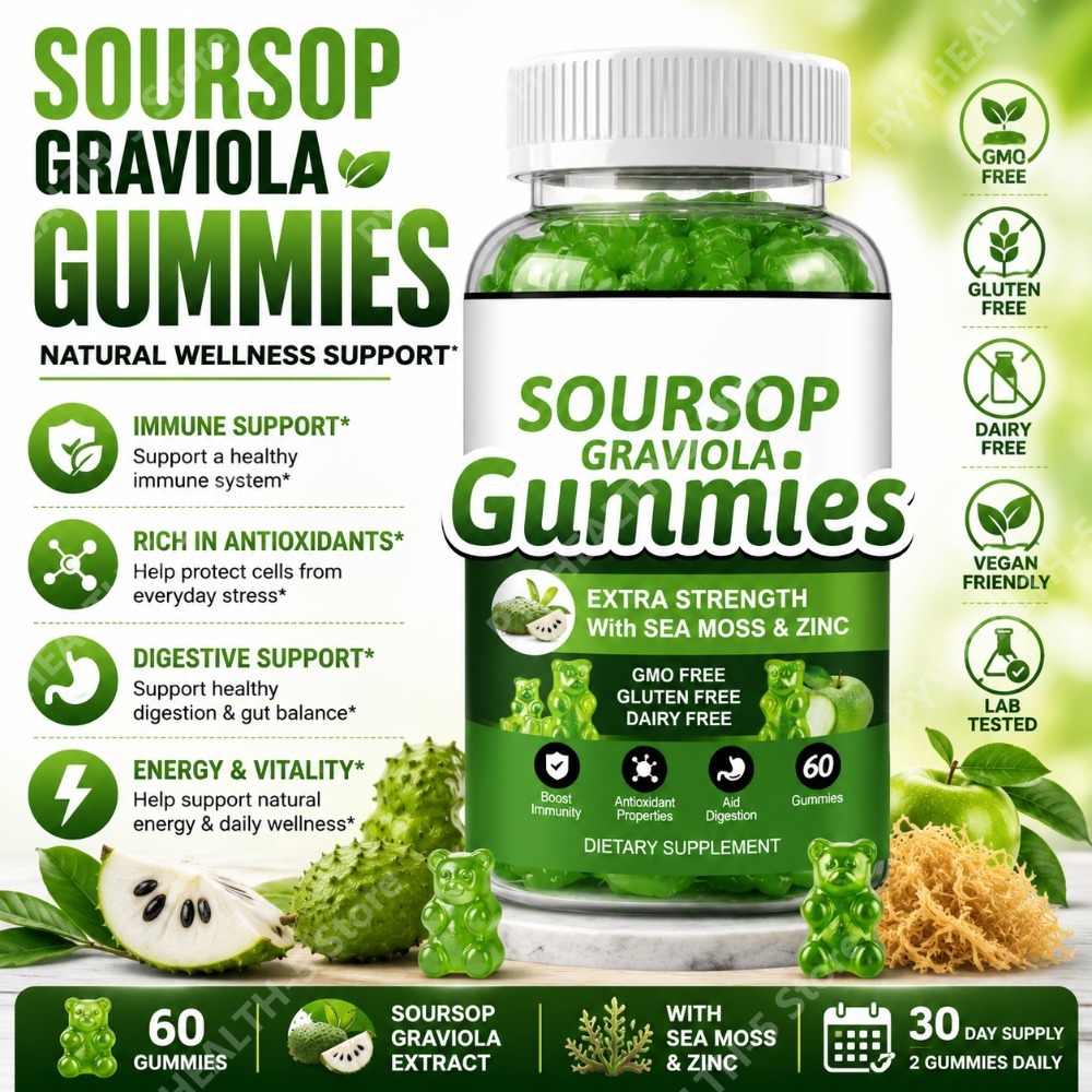 Herbal Wellness Blend - Ekşi Ananas Graviola Jelibonları 2000mg Deniz